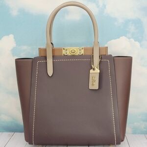COACH Troupe Tote Oak Multi NEW